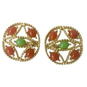 Clip On Earrings Alcapulco Sarah Coventry Gold Tone Filigree